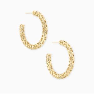 Kendra Scott Maggie Small Hoop Earrings in Gold